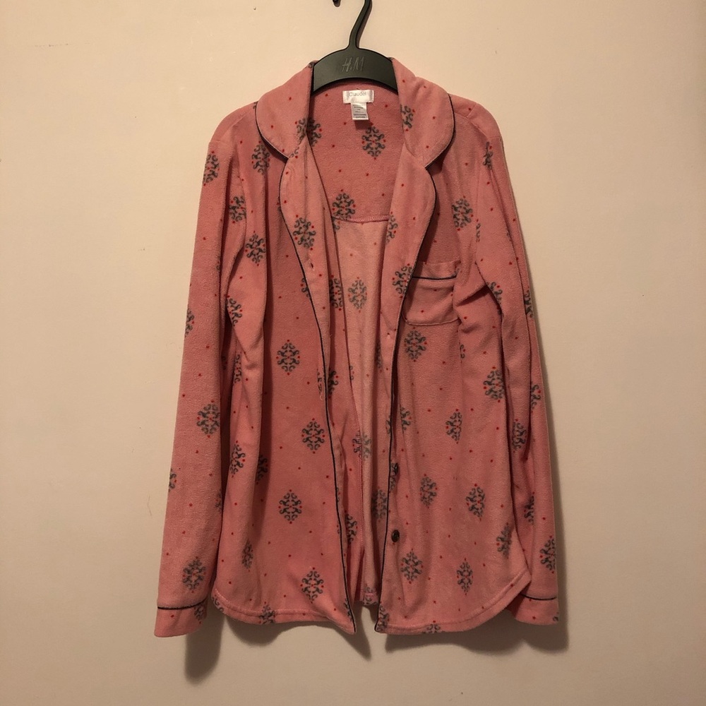Claudel Pink Fleece Pajama Top